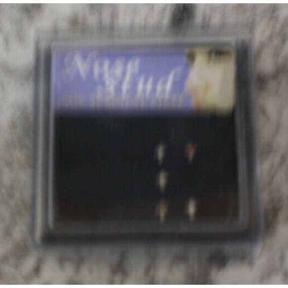 Set Of 5 CZ Cross 316L Surgical Steel Nose Stud Rings 20G Clear Red Yellow NIB - Picture 3 of 4